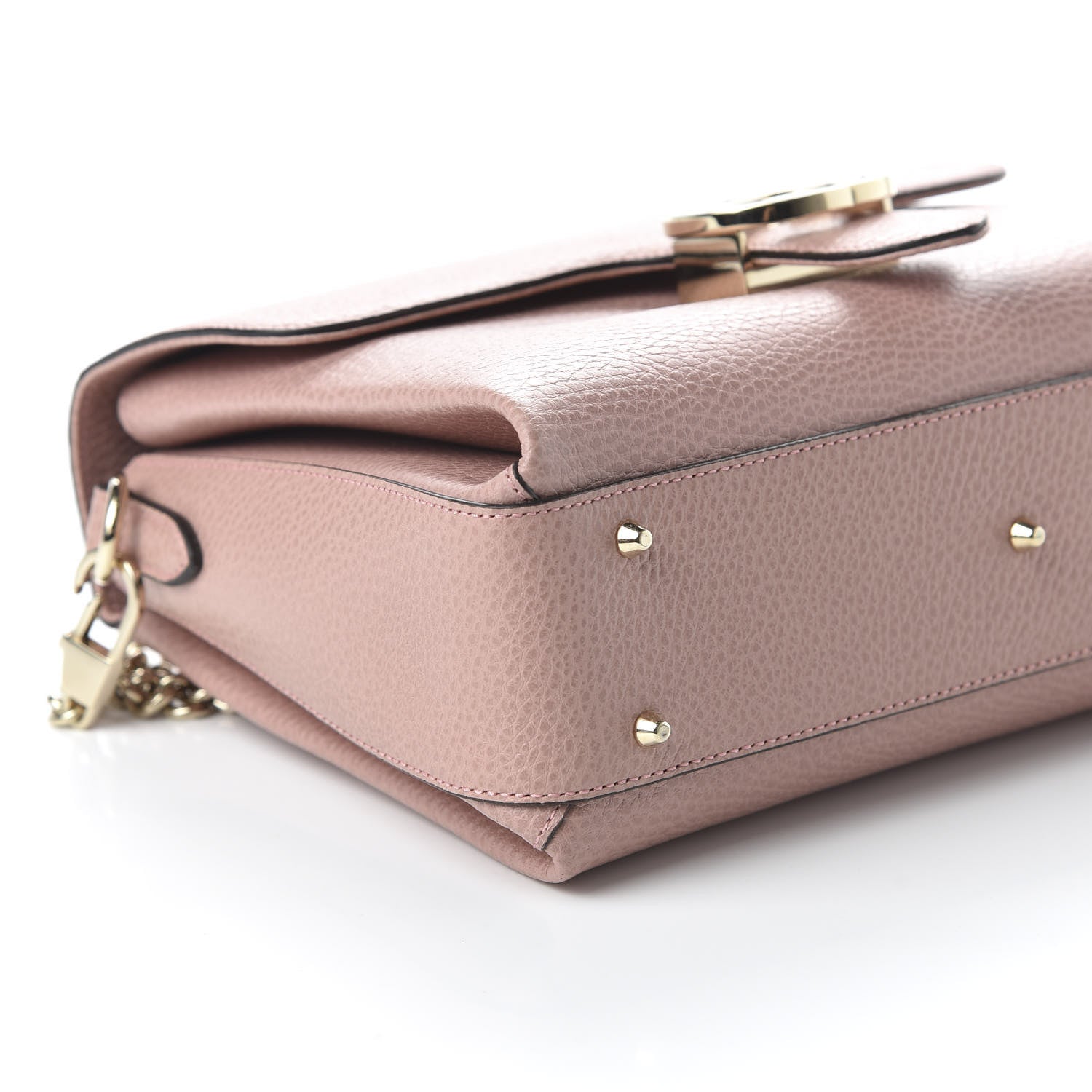 Gucci Dollar Calfskin Interlocking G Top Handle Shoulder Bag Soft Pink 6 of 10