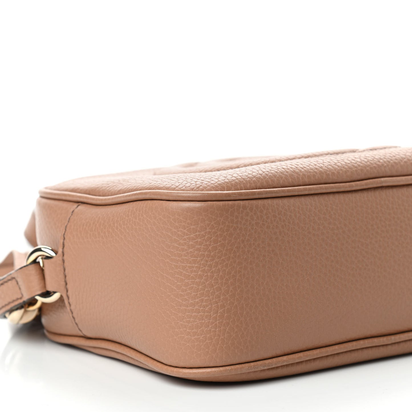 Pebbled Calfskin Small Soho Disco Bag Rose Beige