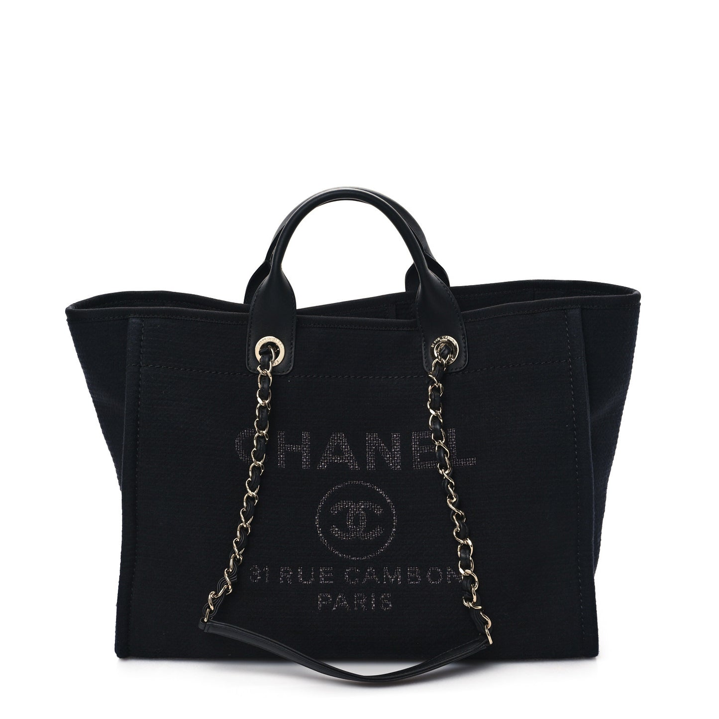 Mixed Fibers Medium Deauville Tote Black