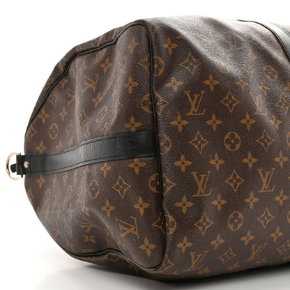 Louis Vuitton Monogram Macassar Keepall Bandouliere 55 8 of 12