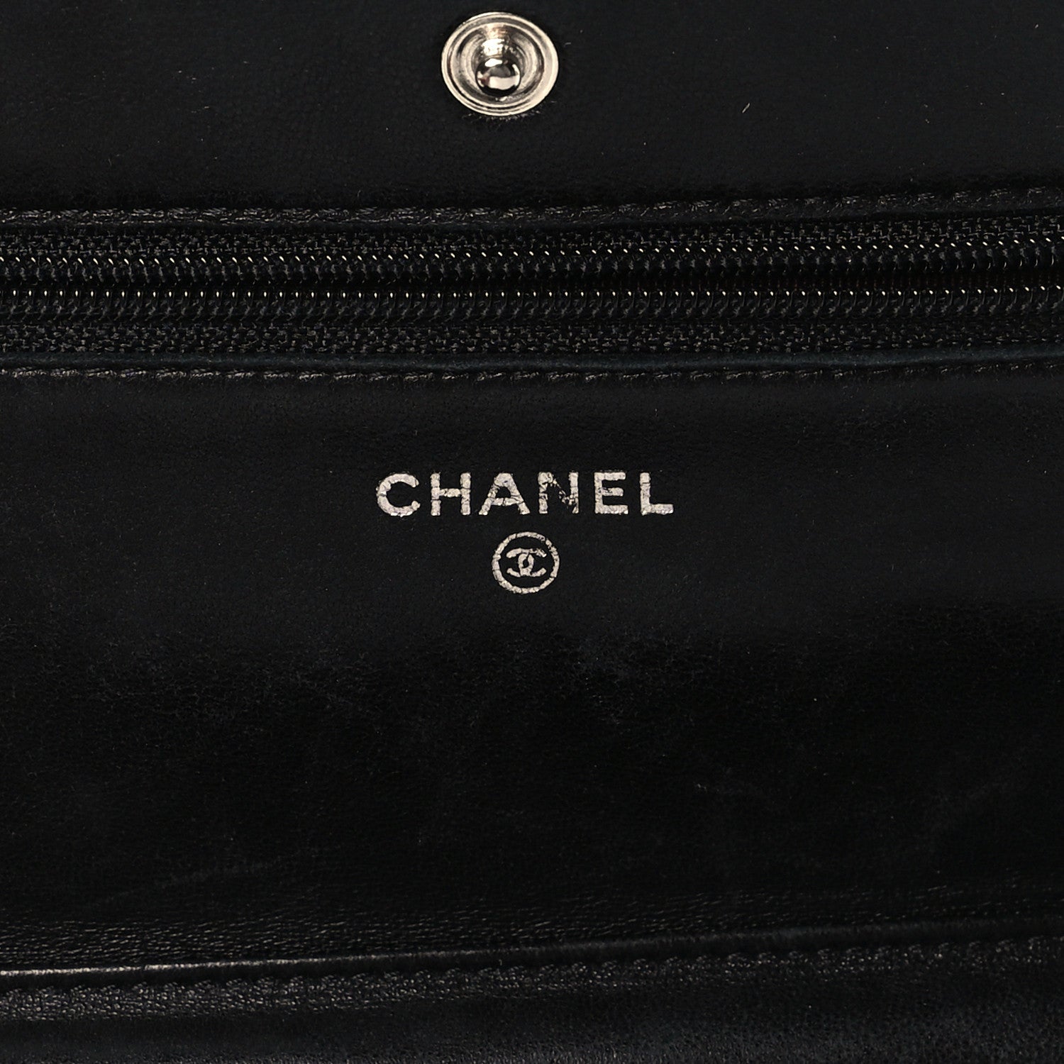 Chanel Lambskin Quilted Wallet On Chain WOC Black 6 of 10