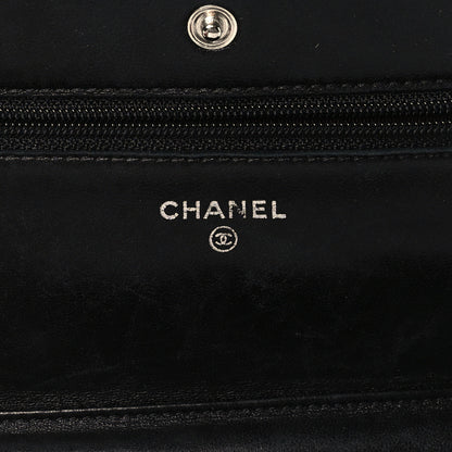 Chanel Lambskin Quilted Wallet On Chain WOC Black 6 of 10
