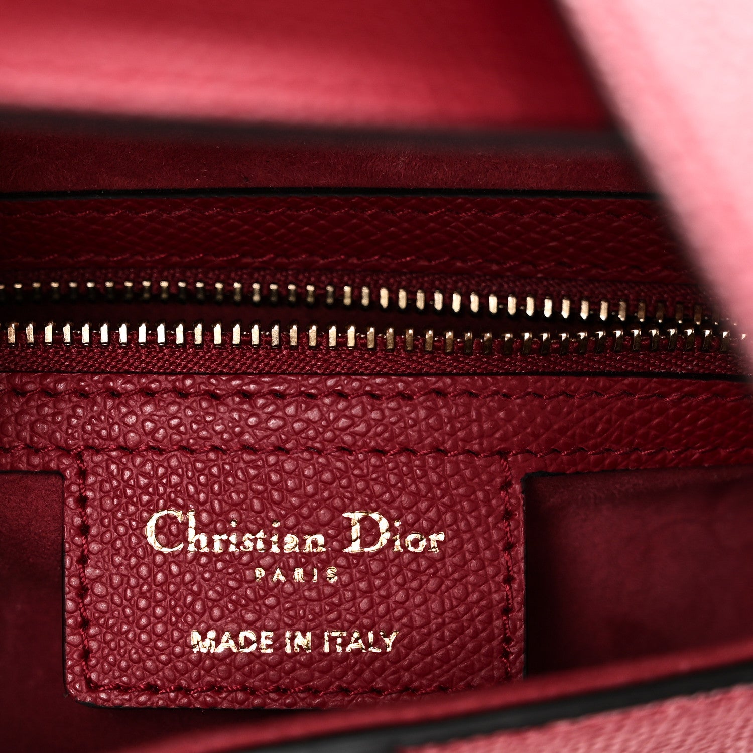 Christian Dior Grained Calfskin Saddle Bag Red 6 of 10