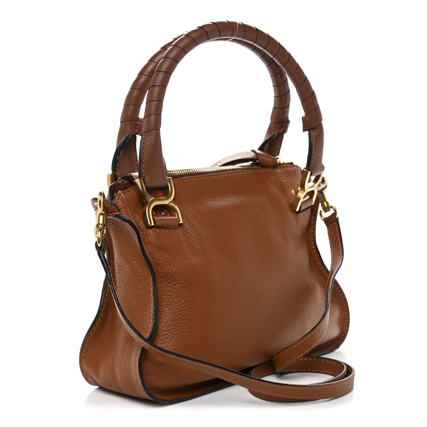 Chloe Calfskin Small Marcie Satchel Tan 3 of 12