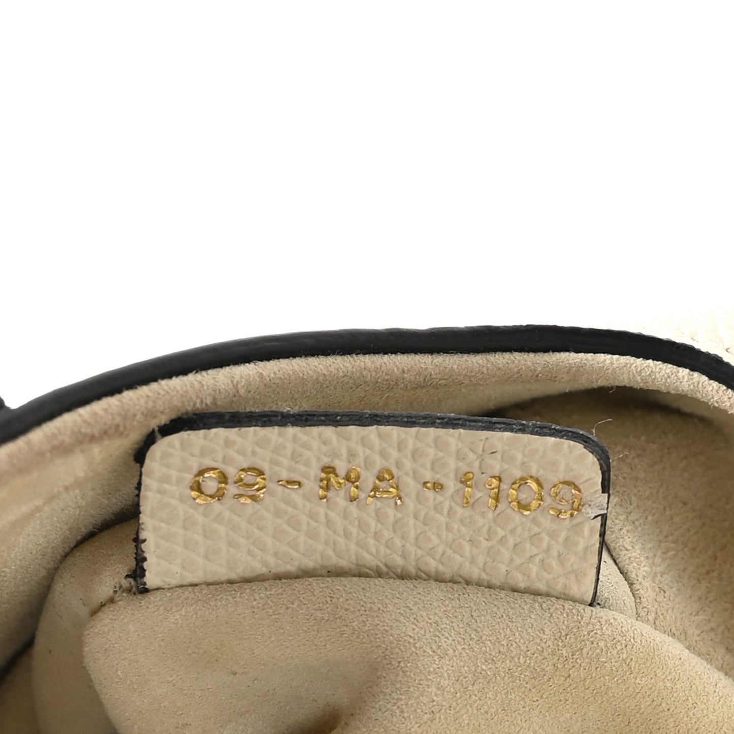Grained Calfskin Mini Saddle Bag White
