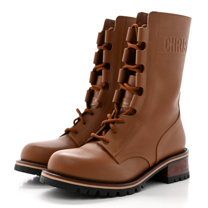 Christian Dior Calfskin Dior Quest 35mm Hiking Boots 38 Golden Saddle 3 of 12