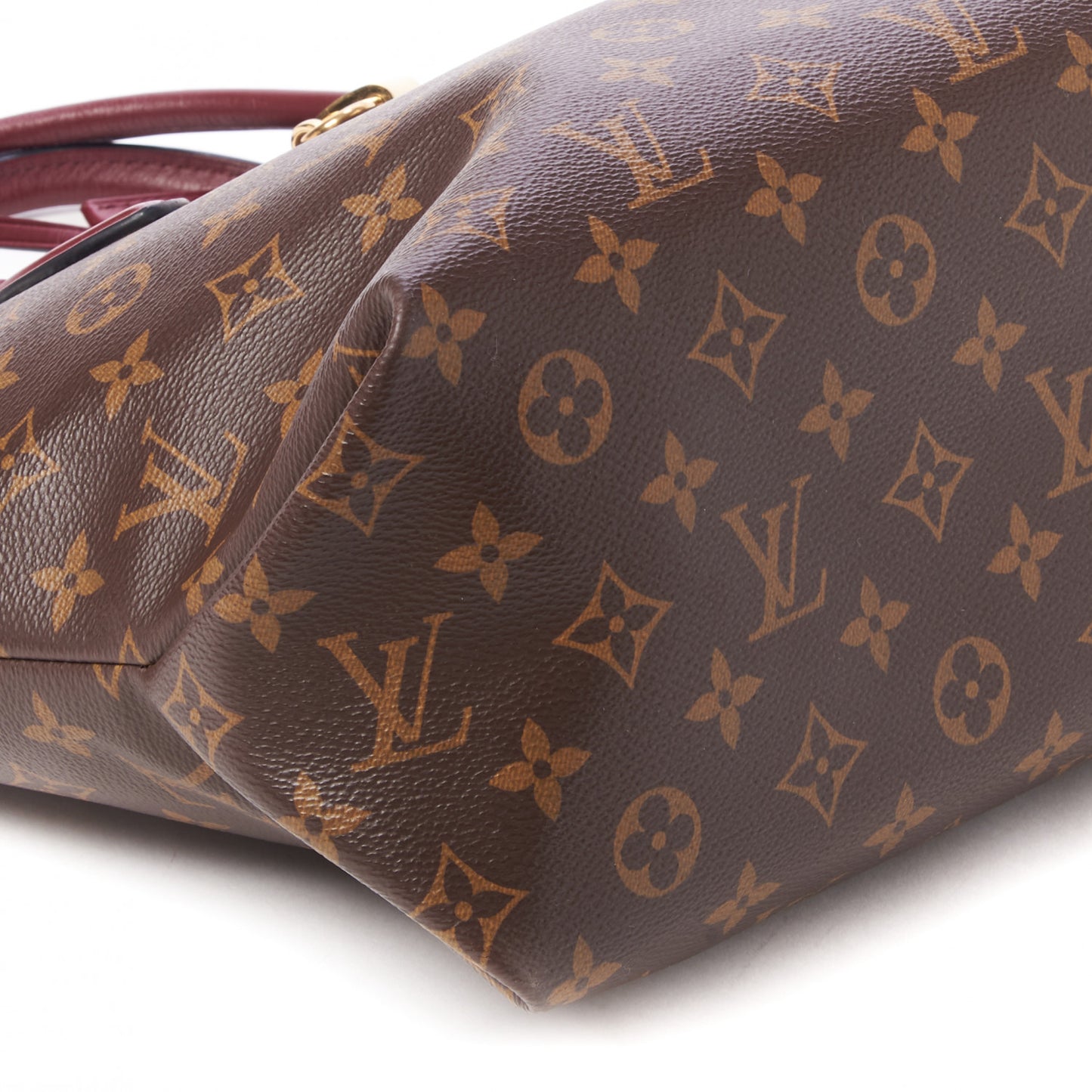 Monogram Flower Zipped Tote MM Bordeaux