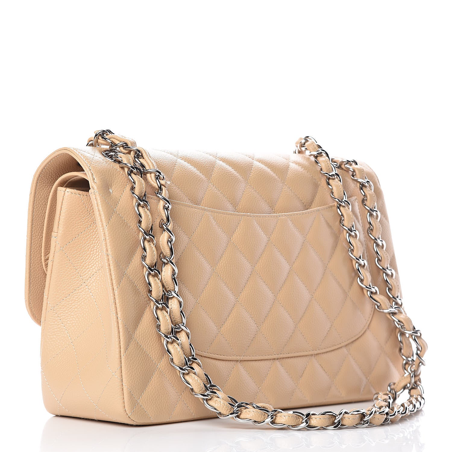 Chanel Caviar Quilted Jumbo Double Flap Beige Clair 4 of 11