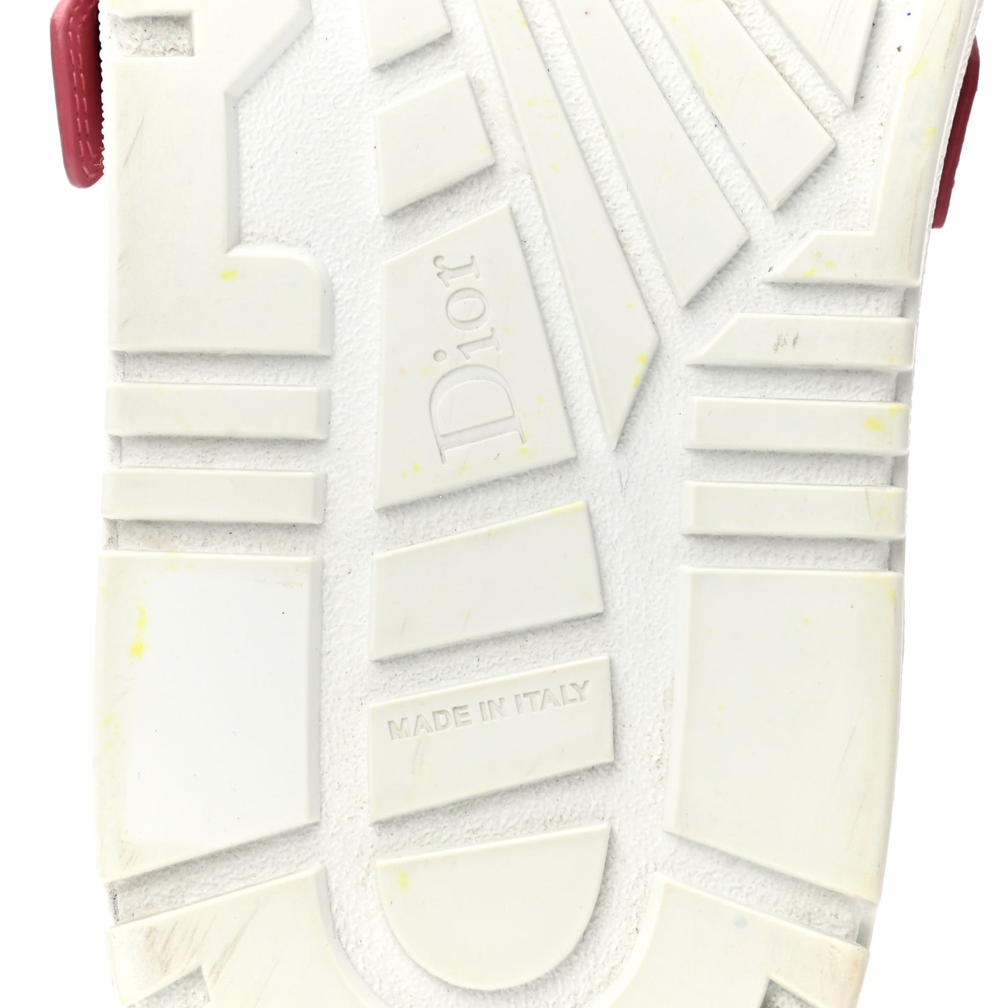 Suede Patent Terry Cloth Dior-ID Platform Sneakers 40 White Framboise