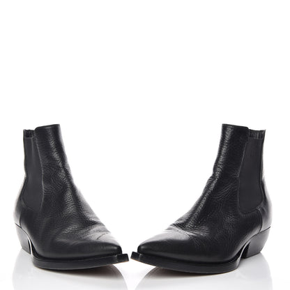 Saint Laurent Calfskin Theo Chelsea Ankle Boots 36.5 Black 5 of 15