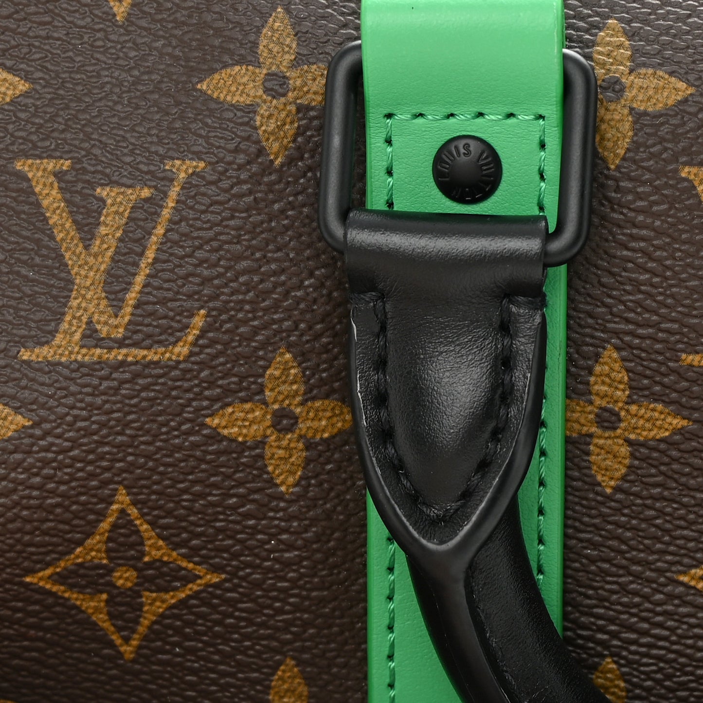 Monogram Macassar Keepall Bandouliere 25 Minty Green