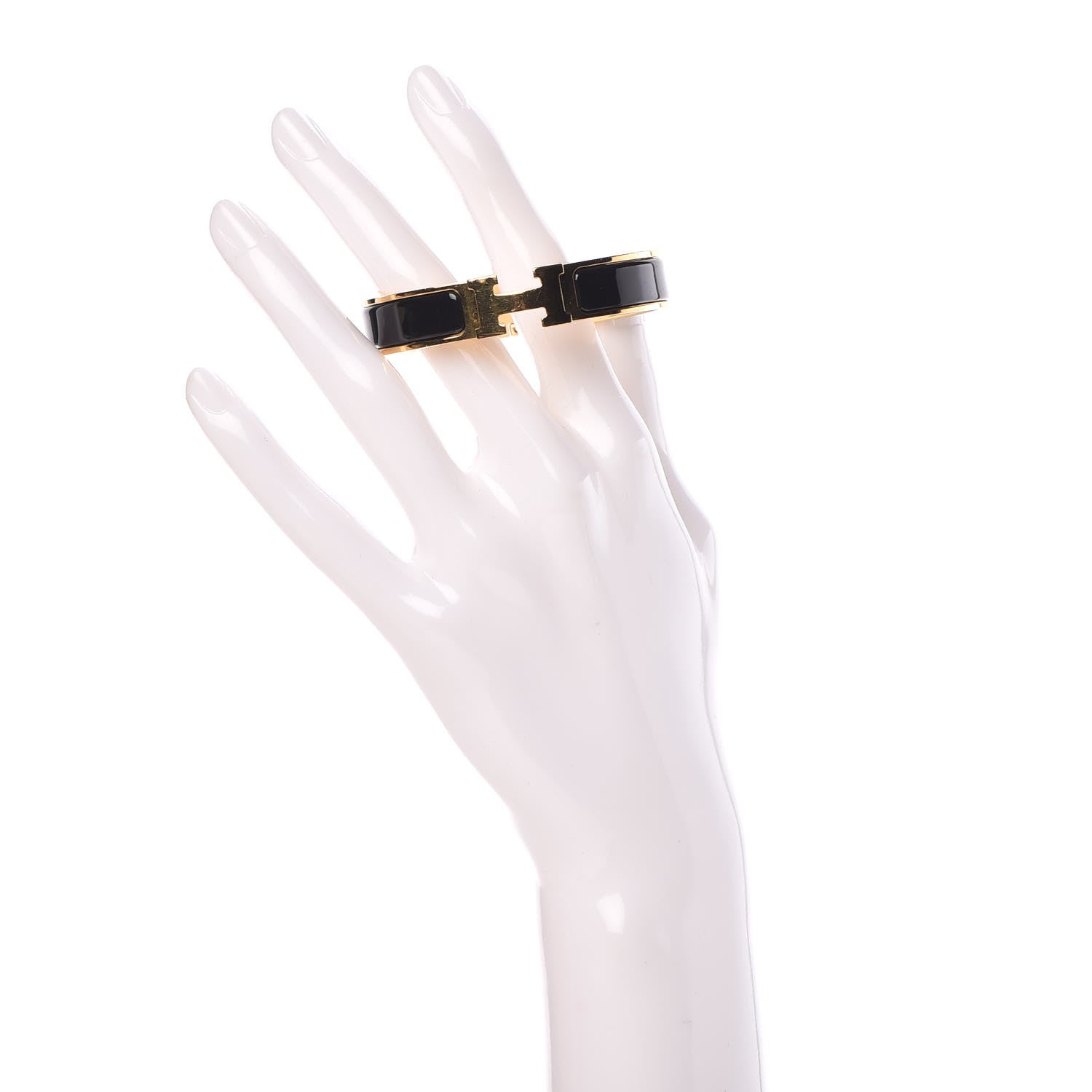 Hermes Enamel Narrow Clic Clac H Bracelet PM Black 2 of 5