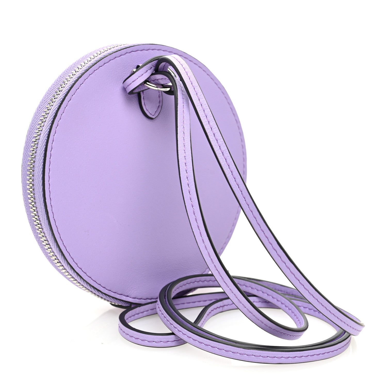 Moynat Reve Calfskin Zippy Wheel Coin Purse Lavander 3 of 7