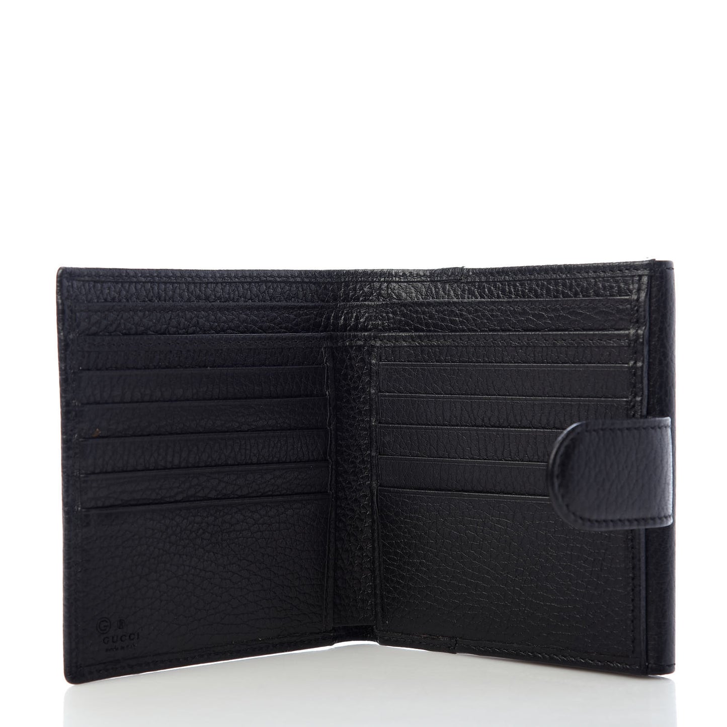 Dollar Calfskin Interlocking G French Wallet Black