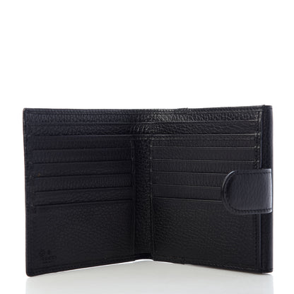 Gucci Dollar Calfskin Interlocking G French Wallet Black 5 of 7