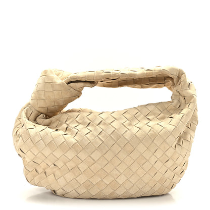 Bottega Veneta Suede Calfskin Intrecciato Teen Jodie Hobo Taupe 1 of 9