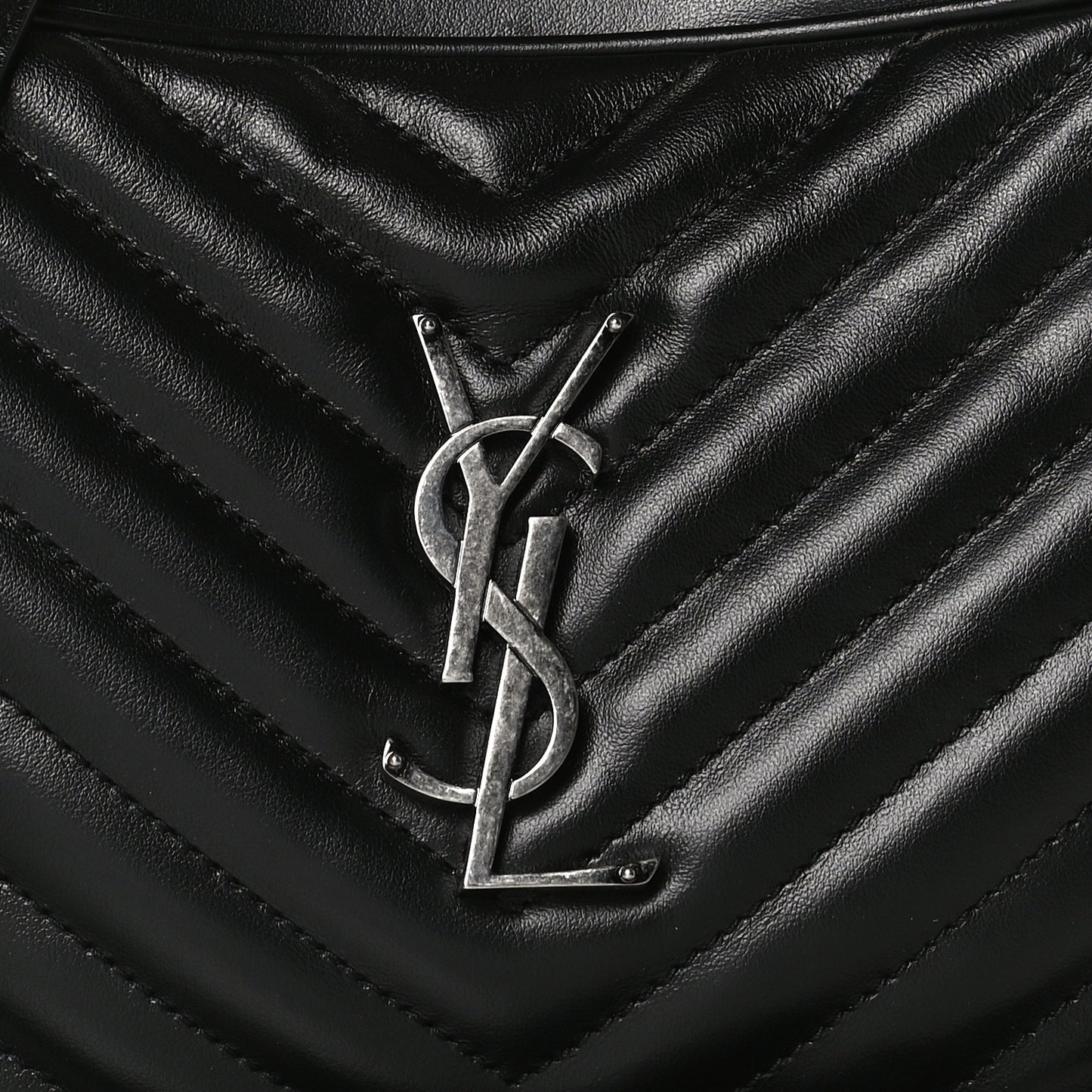 Calfskin Matelasse Monogram Lou Camera Bag Black