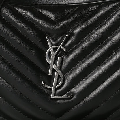 Saint Laurent Calfskin Matelasse Monogram Lou Camera Bag Black 8 of 13