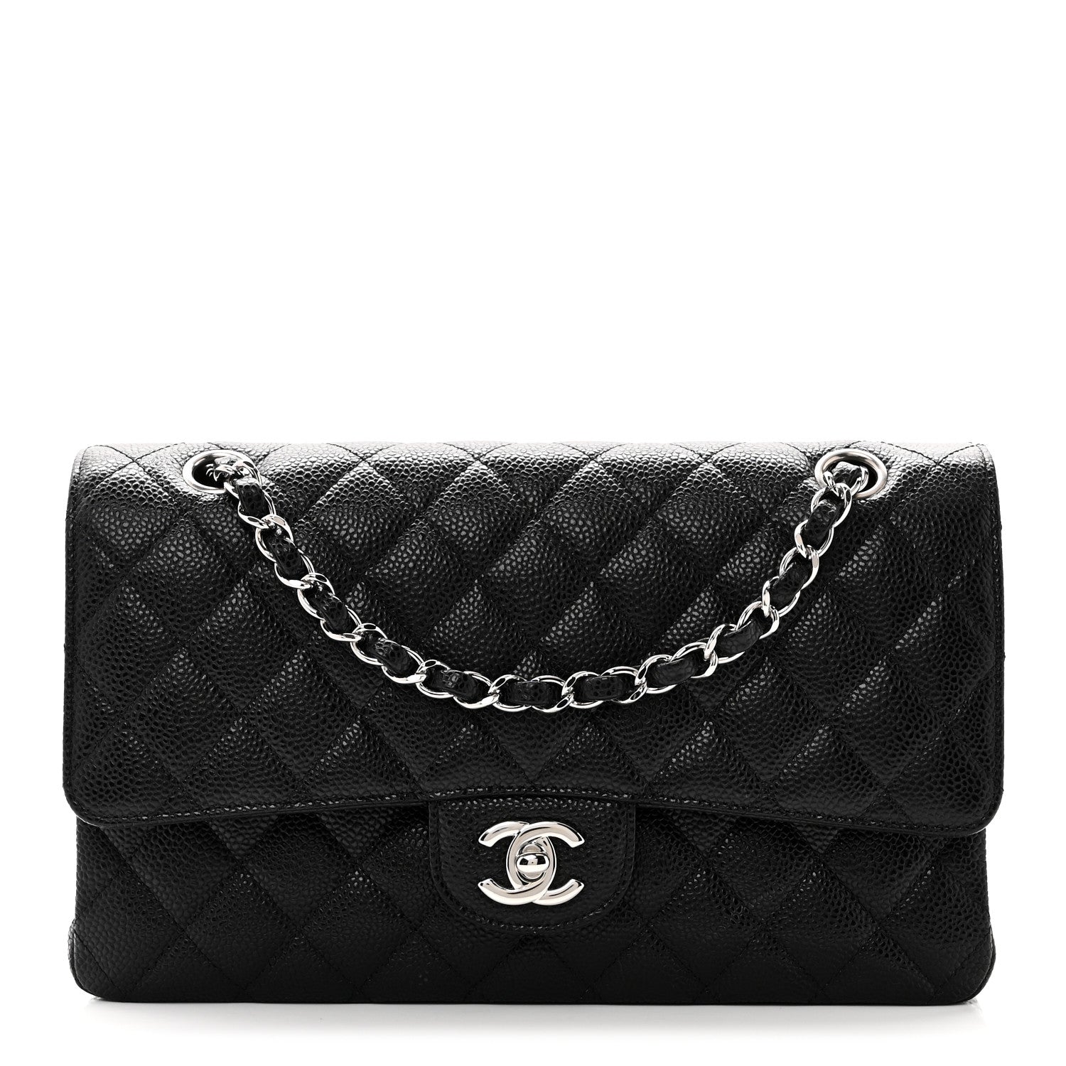 Chanel Caviar Quilted Medium Double Flap Black 1 of 10