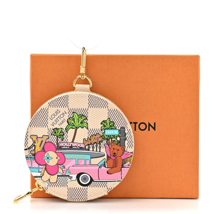 Louis Vuitton Damier Azur 2021 Christmas Animation Hollywood Bag Charm Fuchsia 7 of 7