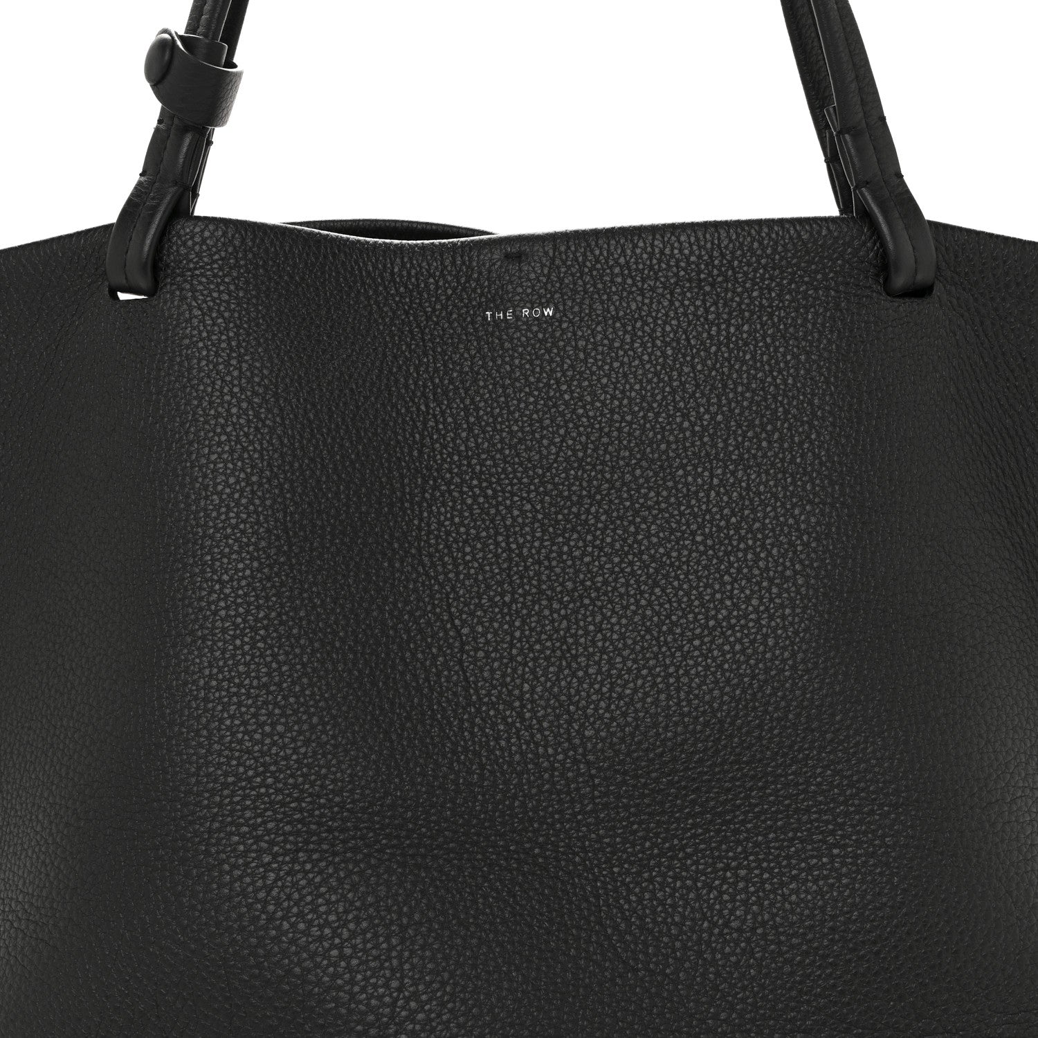 The Row Grained Calfskin Park Tote Three Black 7 of 9