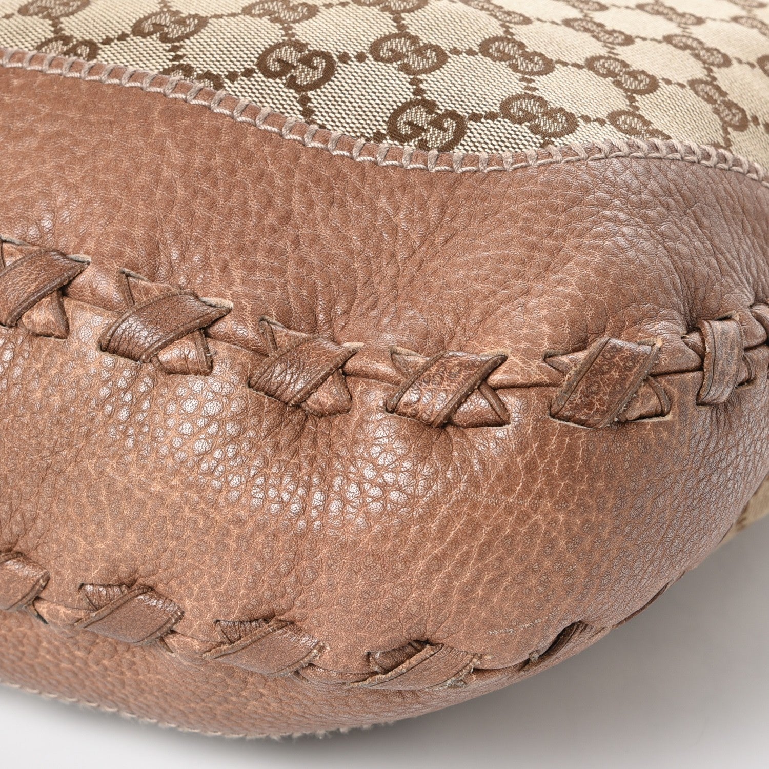 Gucci Monogram Large New Jackie Shoulder Bag Brown 13 of 15