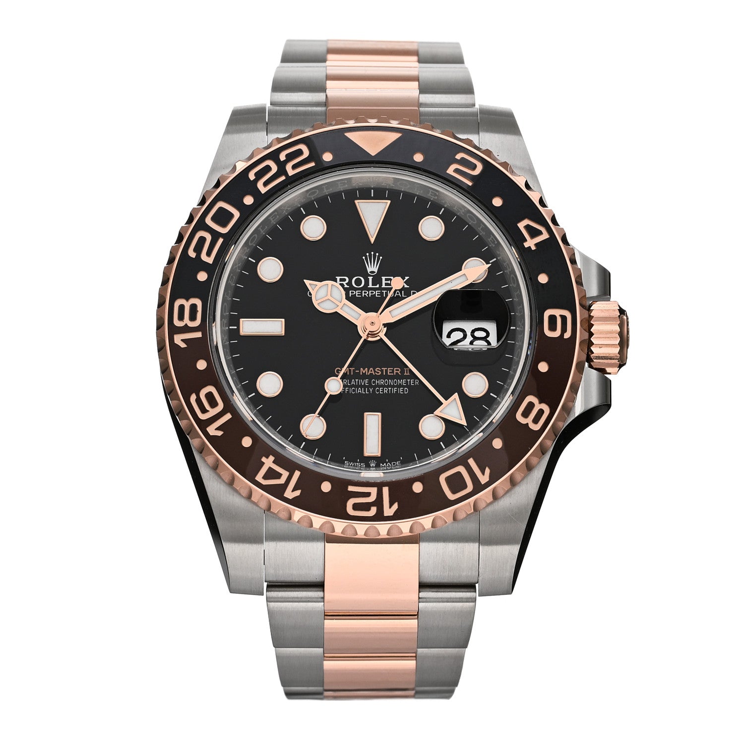 Rolex Stainless Steel 18K Everose Gold 40mm GMT-Master II Root Beer Watch 126711CHNR 1 of 5