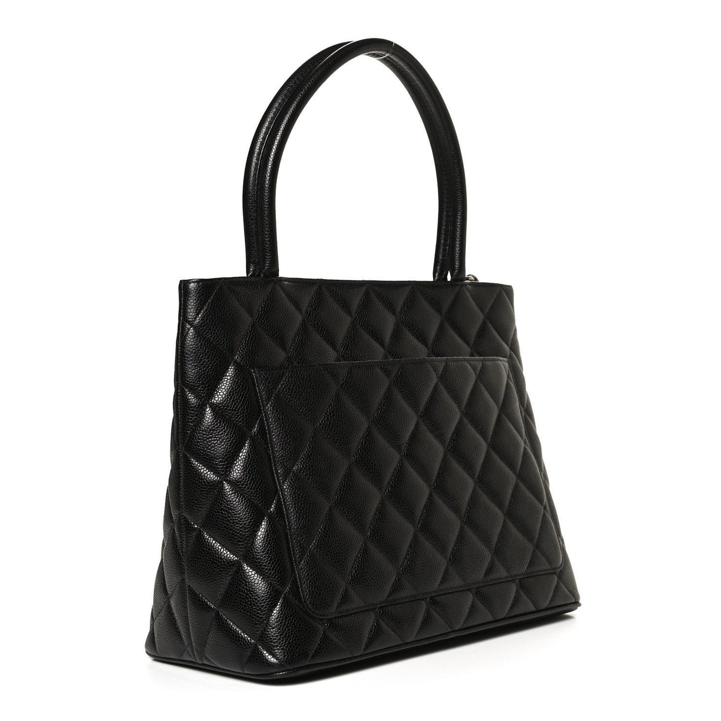 Caviar Quilted Medallion Tote Black