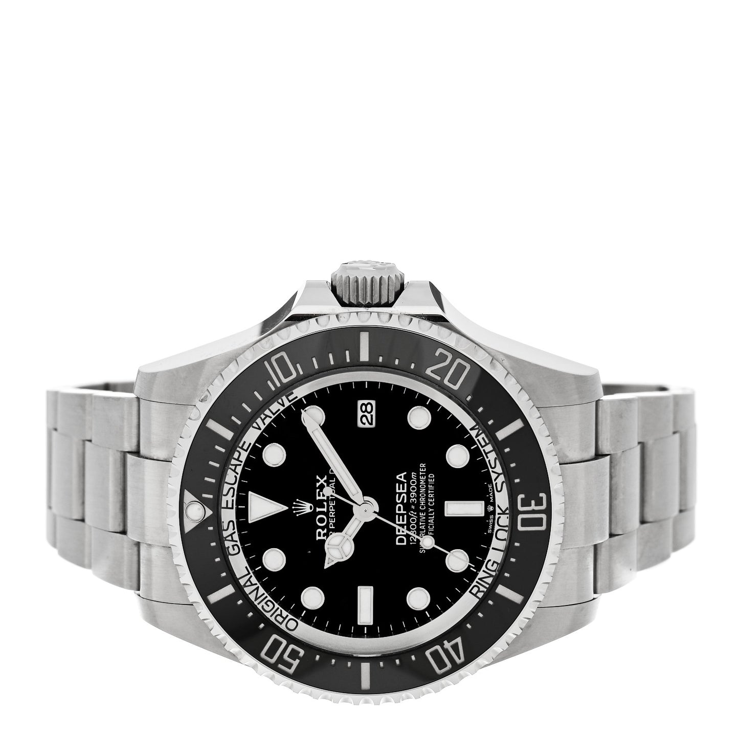 Stainless Steel 44mm Oyster Perpetual Date Sea-Dweller Deepsea Watch Intense Black 136660