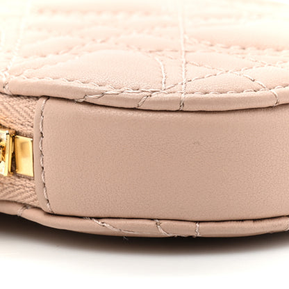 Christian Dior Lambskin Cannage Dioramour Lady Dior Phone Holder Light Pink 9 of 11