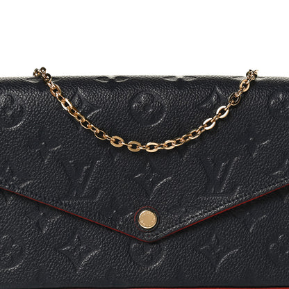 Louis Vuitton Empreinte Pochette Felicie Chain Wallet Marine Rouge 8 of 15