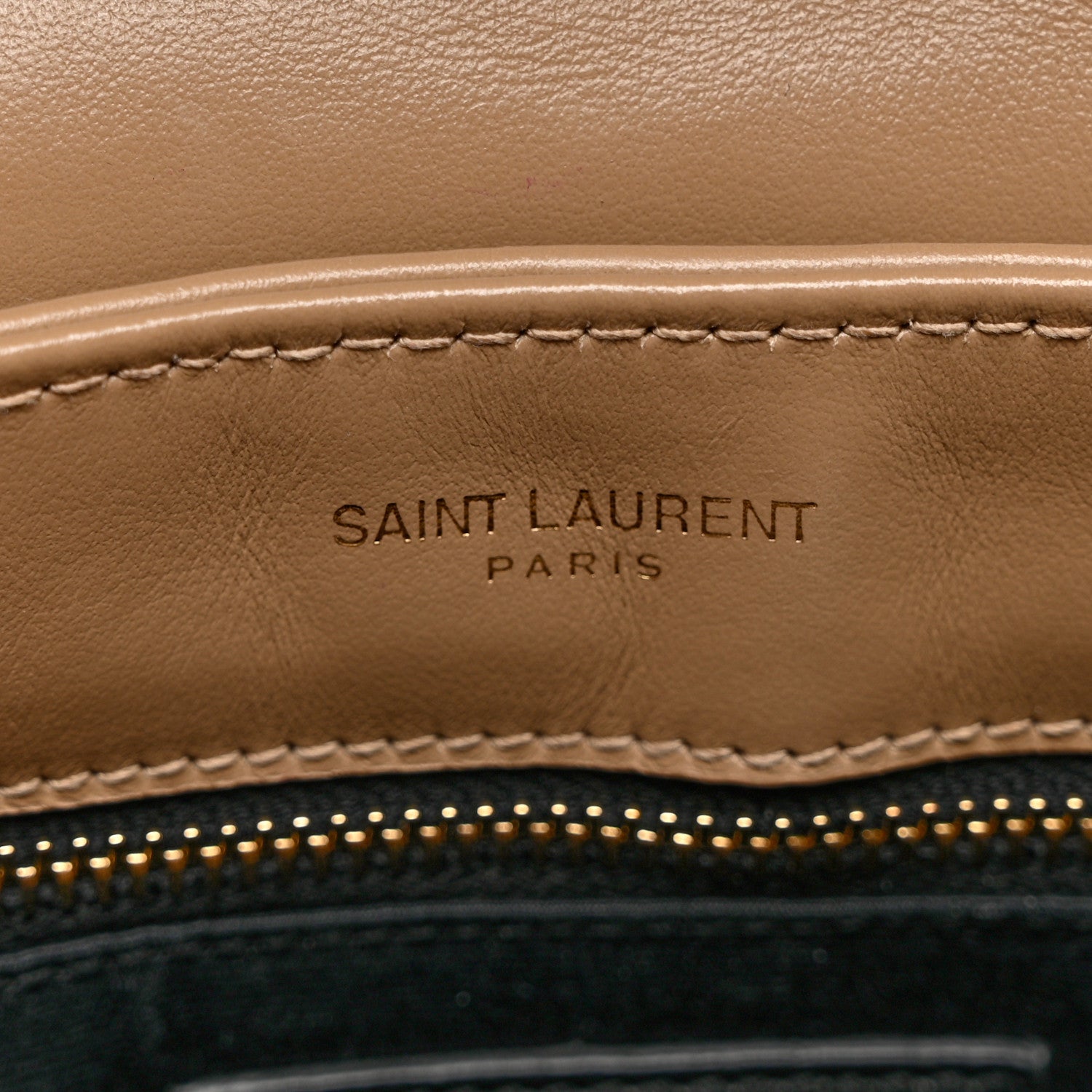 Saint Laurent Calfskin Y Quilted Monogram Toy Loulou Crossbody Bag Latte 6 of 10