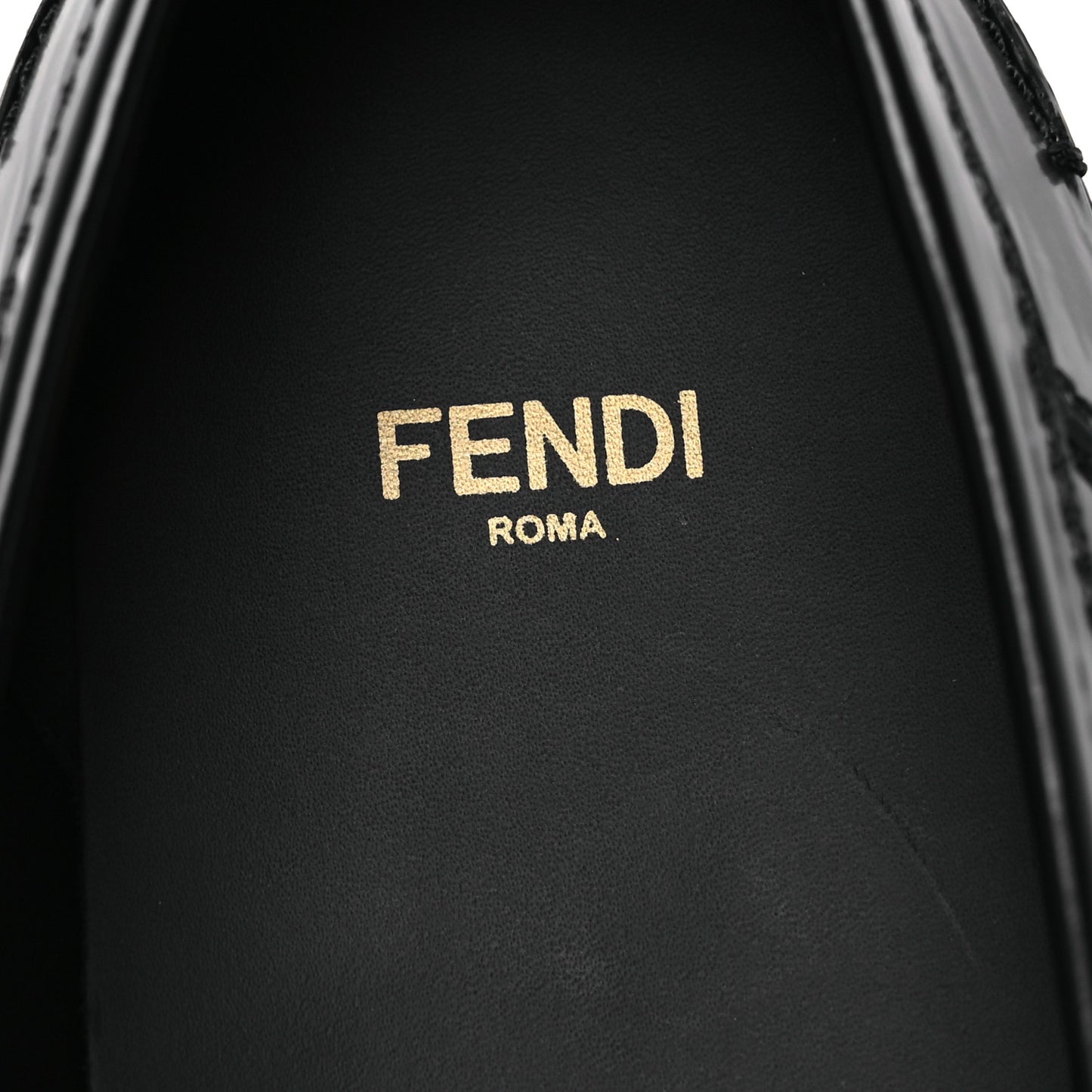 Vitello Abrasivato Fendigraphy 50mm Loafers 40 Black