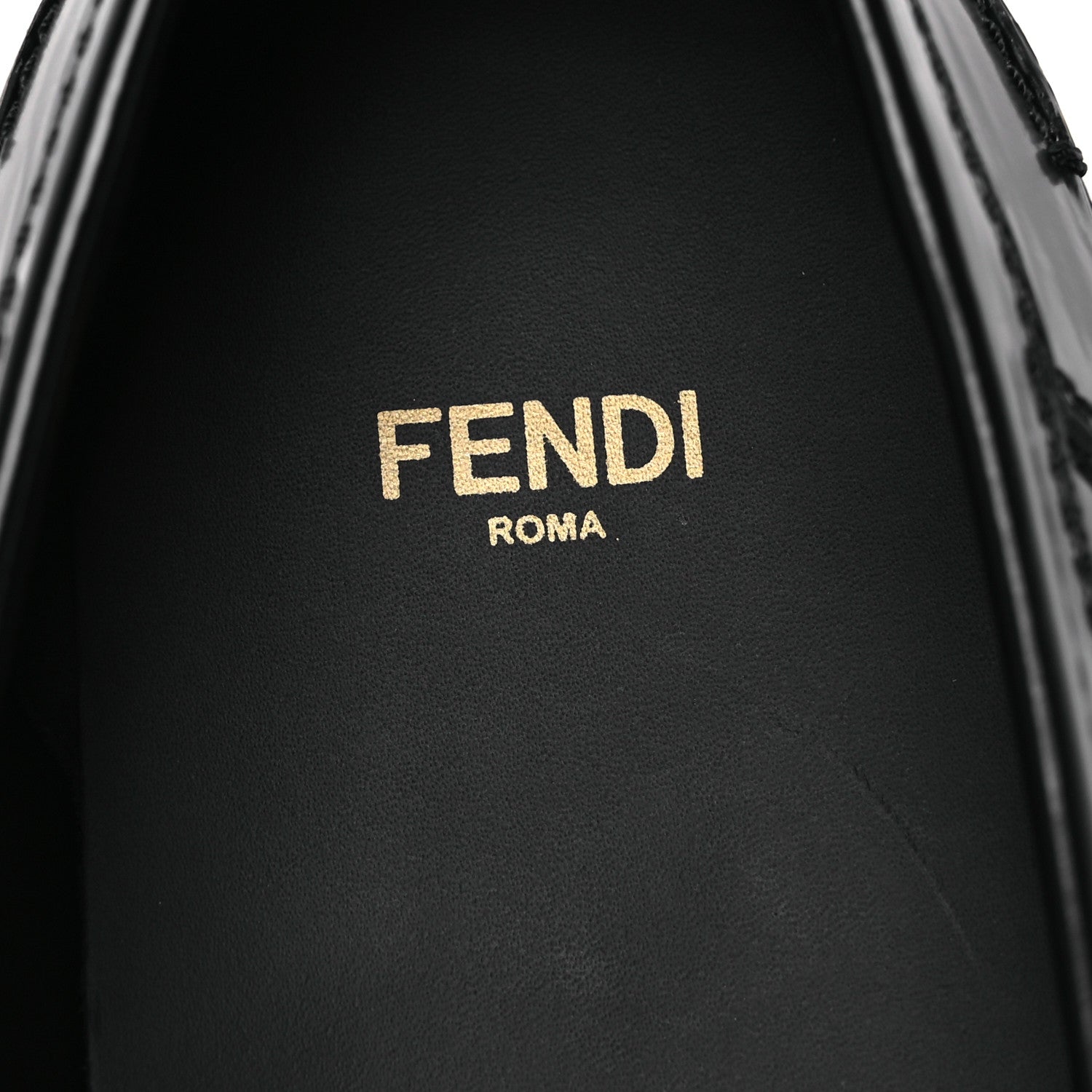 Fendi Vitello Abrasivato Fendigraphy 50mm Loafers 40 Black 9 of 13