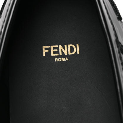 Fendi Vitello Abrasivato Fendigraphy 50mm Loafers 40 Black 9 of 13