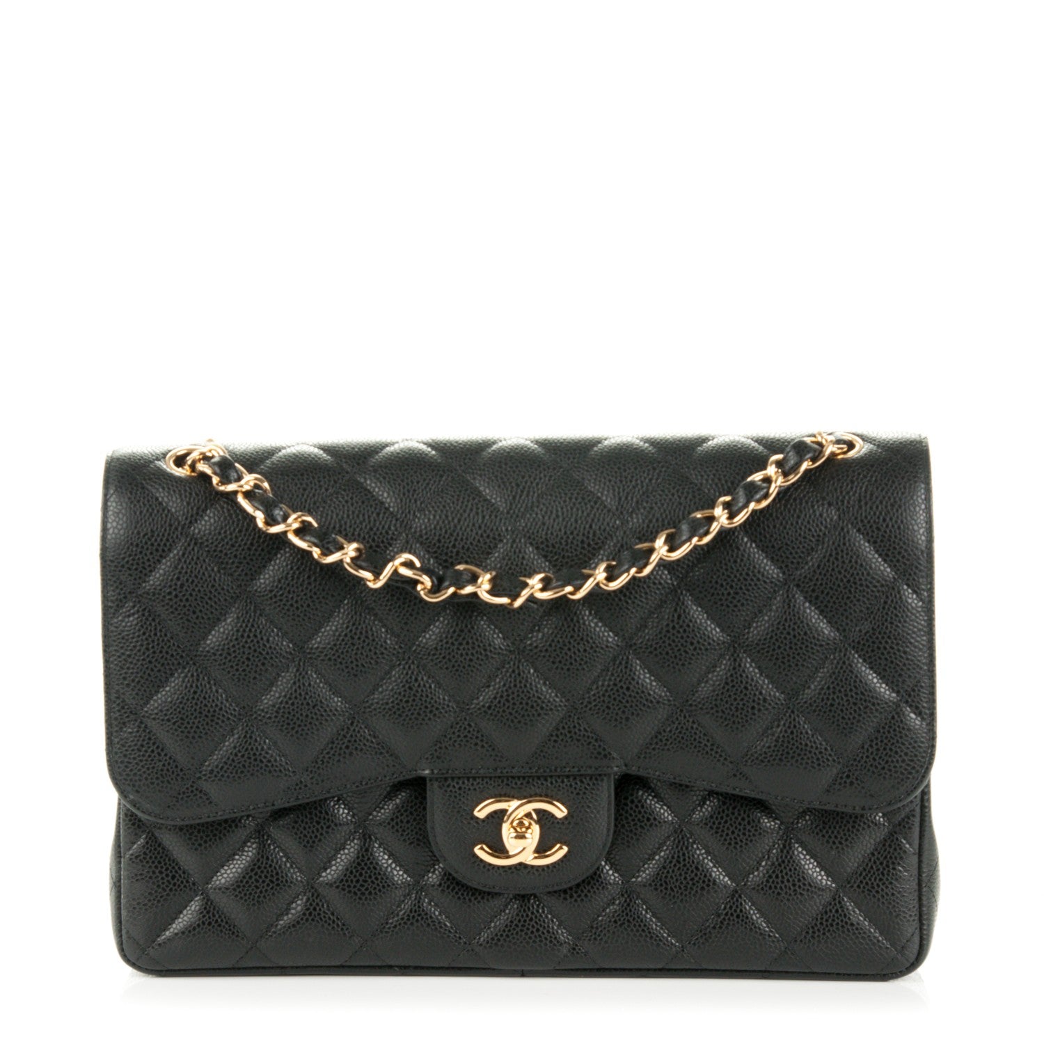 Chanel Caviar Quilted Jumbo Double Flap Black 1 of 9