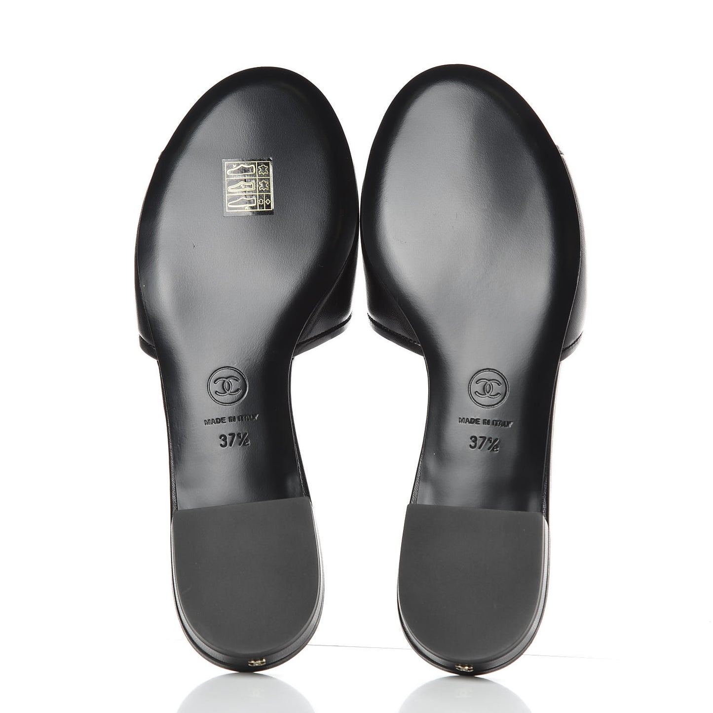 Lambskin Camellia Sandal Mules 37.5 Black