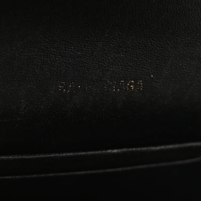 Balenciaga Shiny Calfskin Crocodile Embossed XS Hourglass Wallet On Chain Black 6 of 10