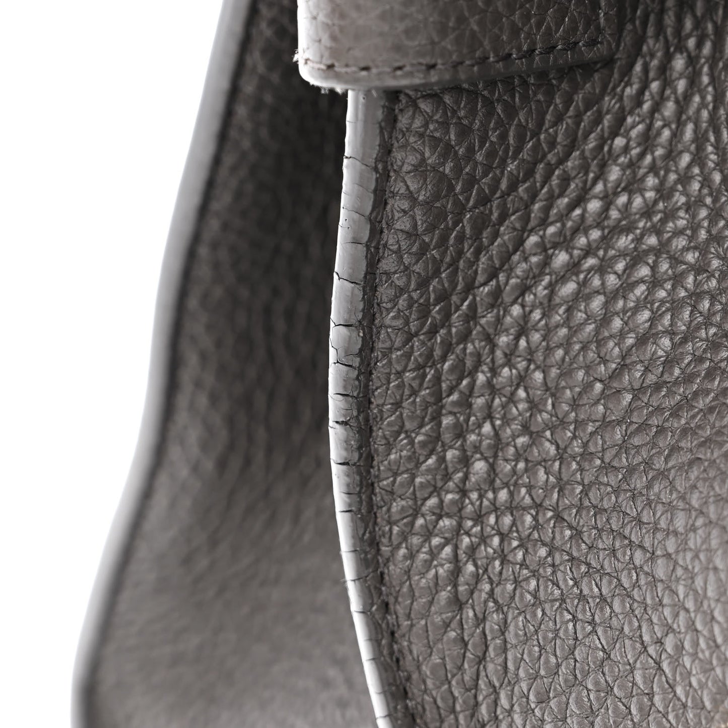 Grained Calfskin Baby Sac De Jour Souple Asphalt