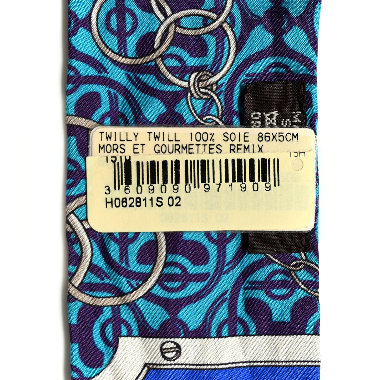 Silk Mors Et Gourmettes Remix Twilly Bleu Roy Turquoise Prune