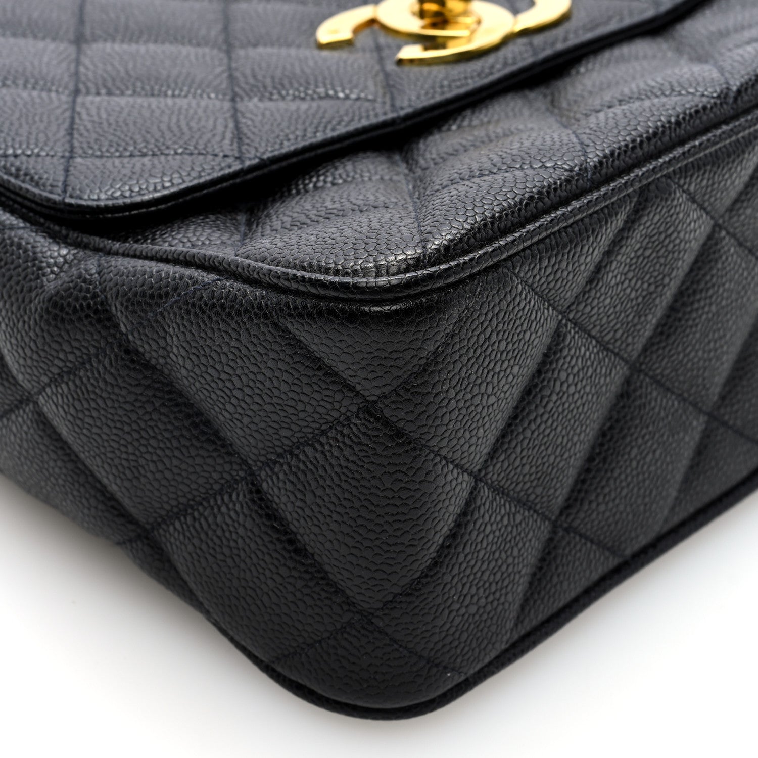 Chanel Caviar Quilted XL Single Flap Black 9 of 10