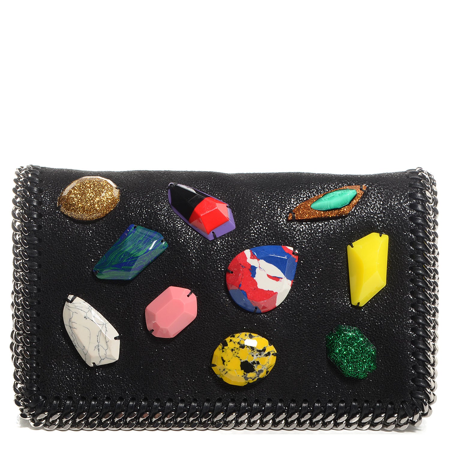 Stella McCartney Faux Leather Embellished Falabella Crossbody Black 1 of 8