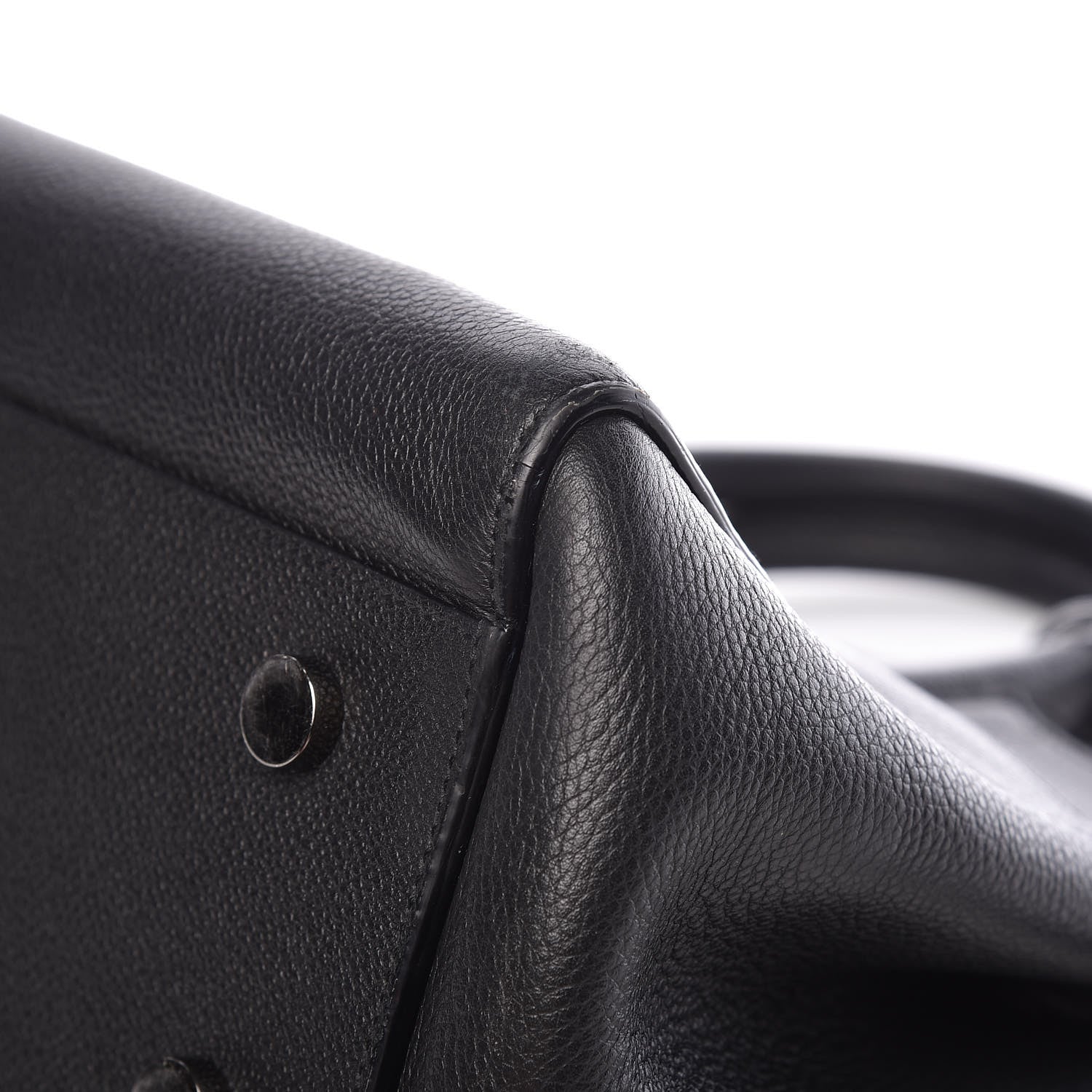Saint Laurent Grained Calfskin Small Cabas Rive Gauche Black 15 of 17