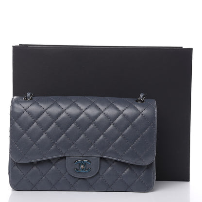 Chanel Caviar Quilted Jumbo Double Flap Grey 11 of 11
