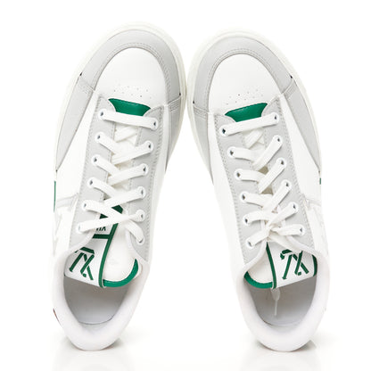 Louis Vuitton Calfskin Monogram Charlie Sneakers 38 White Grey Green 2 of 9