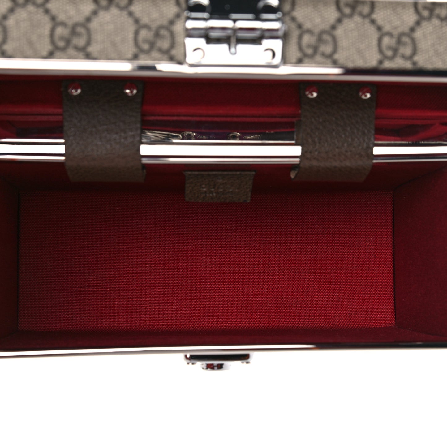 GG Supreme Monogram Globe-Trotter Beauty Case Brown
