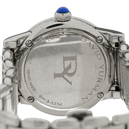 David Yurman Stainless Steel Diamond Bezel Mother of Pearl 30mm Classic Quartz Watch 4 of 4