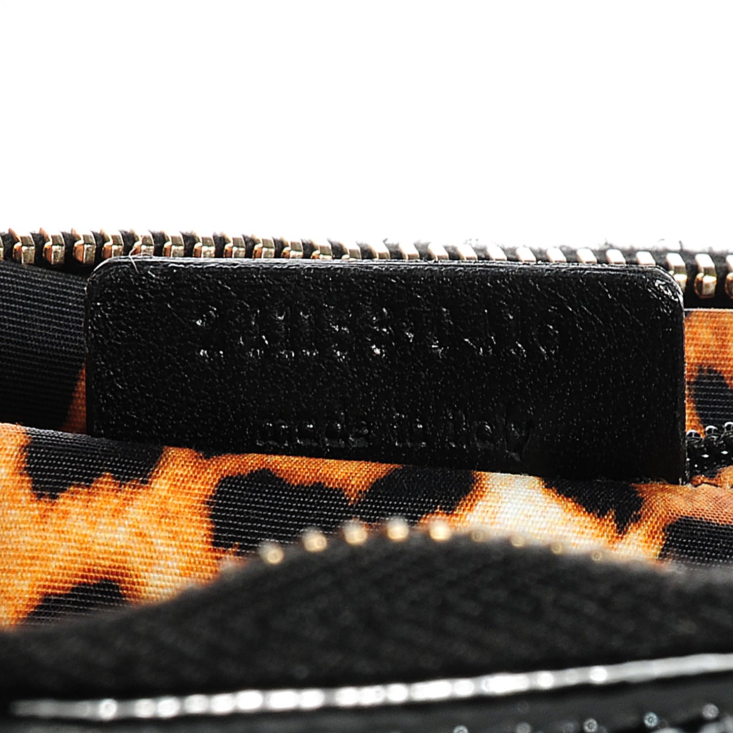 Patent Textured Leopard ChYc Zip Around Wallet Black