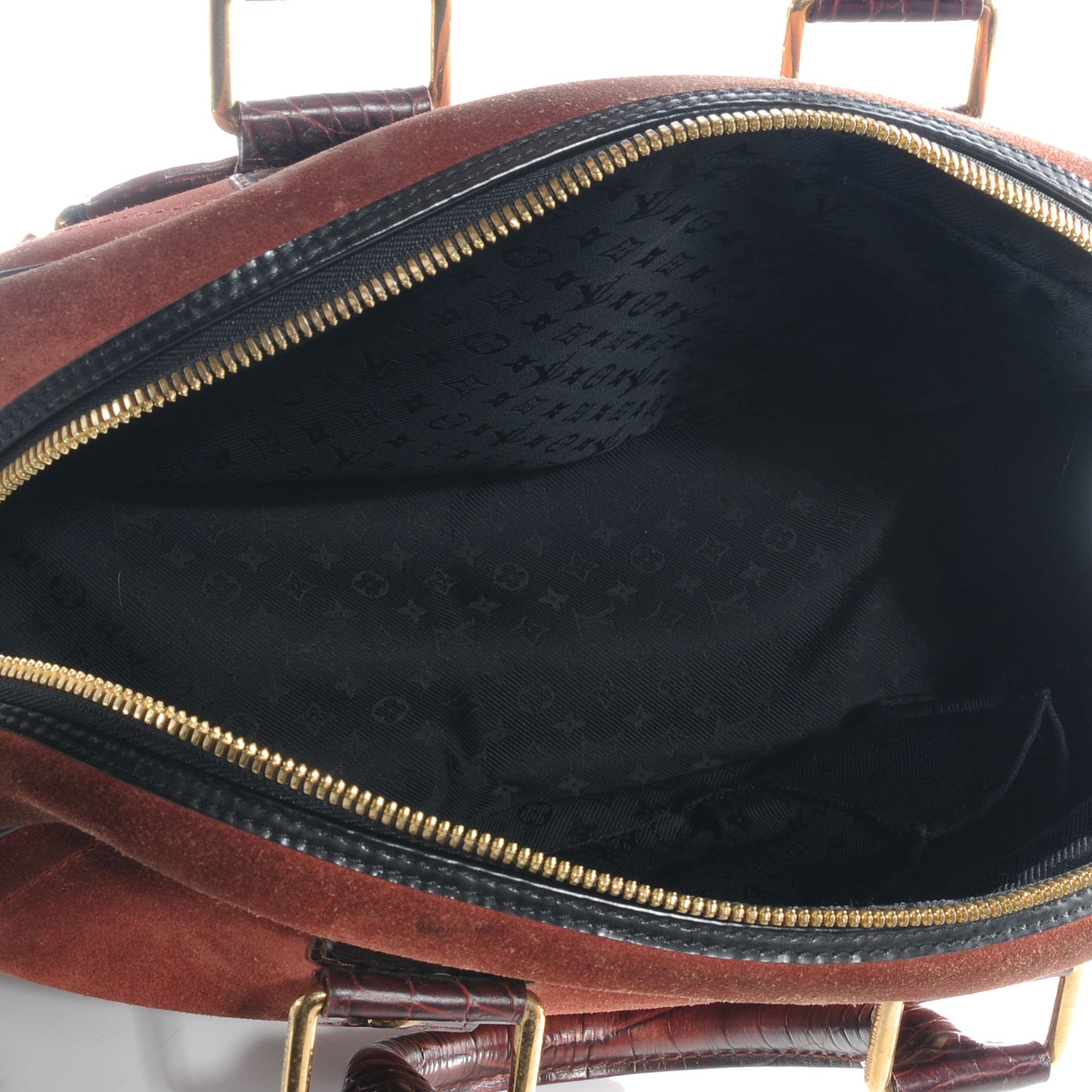 Suede Stamped Havane Bowler GM Brun
