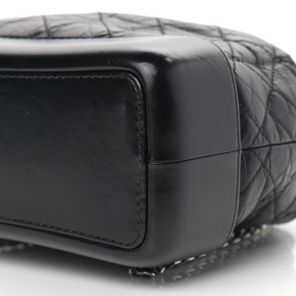 Chanel Aged Calfskin Quilted Small Gabrielle Backpack Black 9 of 12